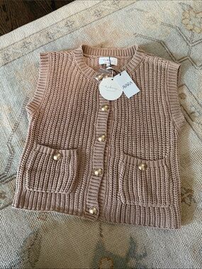 Avara Alp N Rock Knit Sleeveless Button Front Tank - Dusty Rose